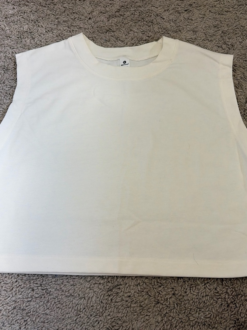 Reflex Cream Boxy Sleeveless Tank